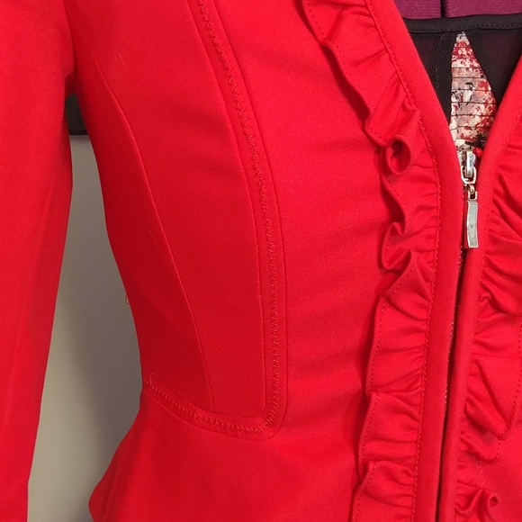 Like New WHBM bright red blazer - Picture 2 of 5